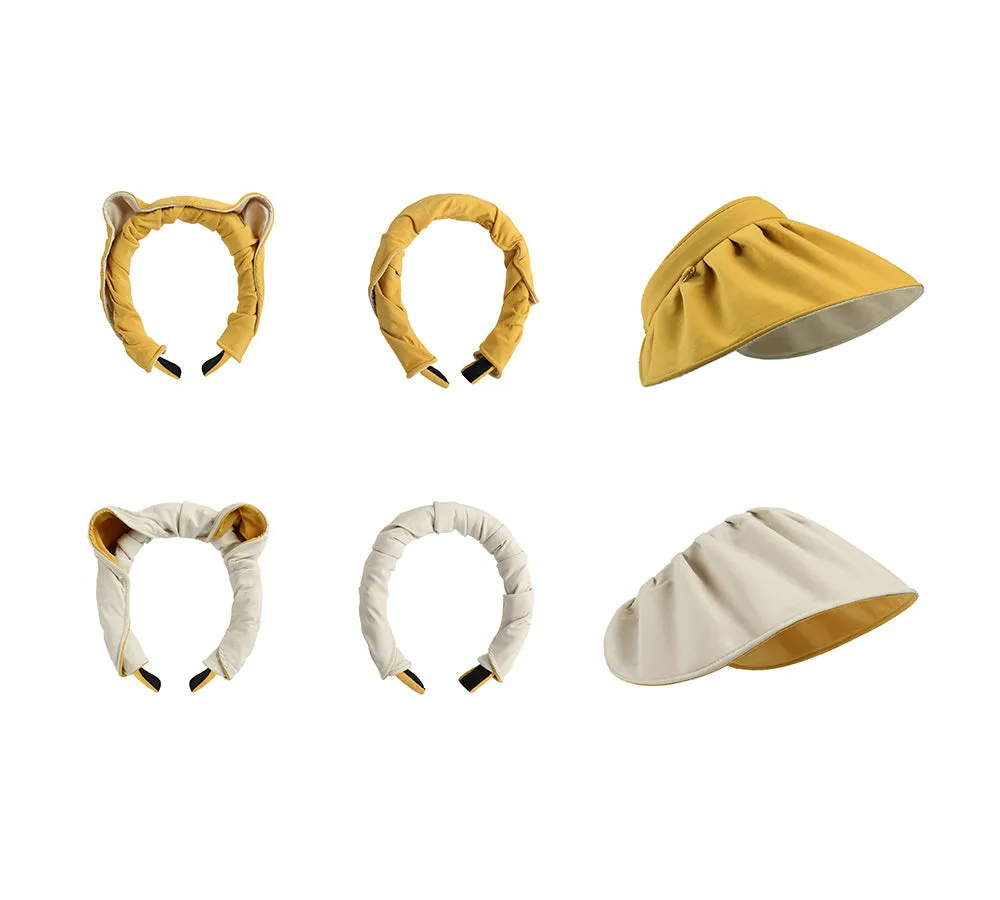 2 in 1 Visor Reversible Wide Brim Headband Foldable Cap Lavinia