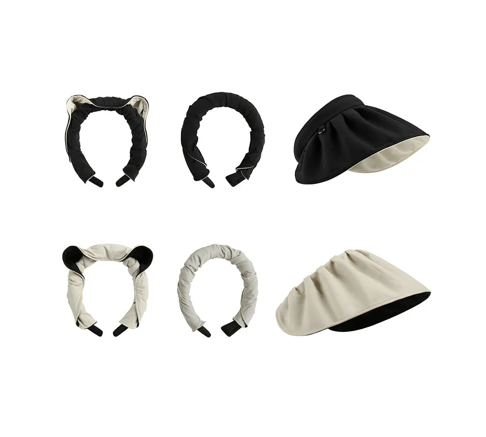2 in 1 Visor Reversible Wide Brim Headband Foldable Cap Lavinia