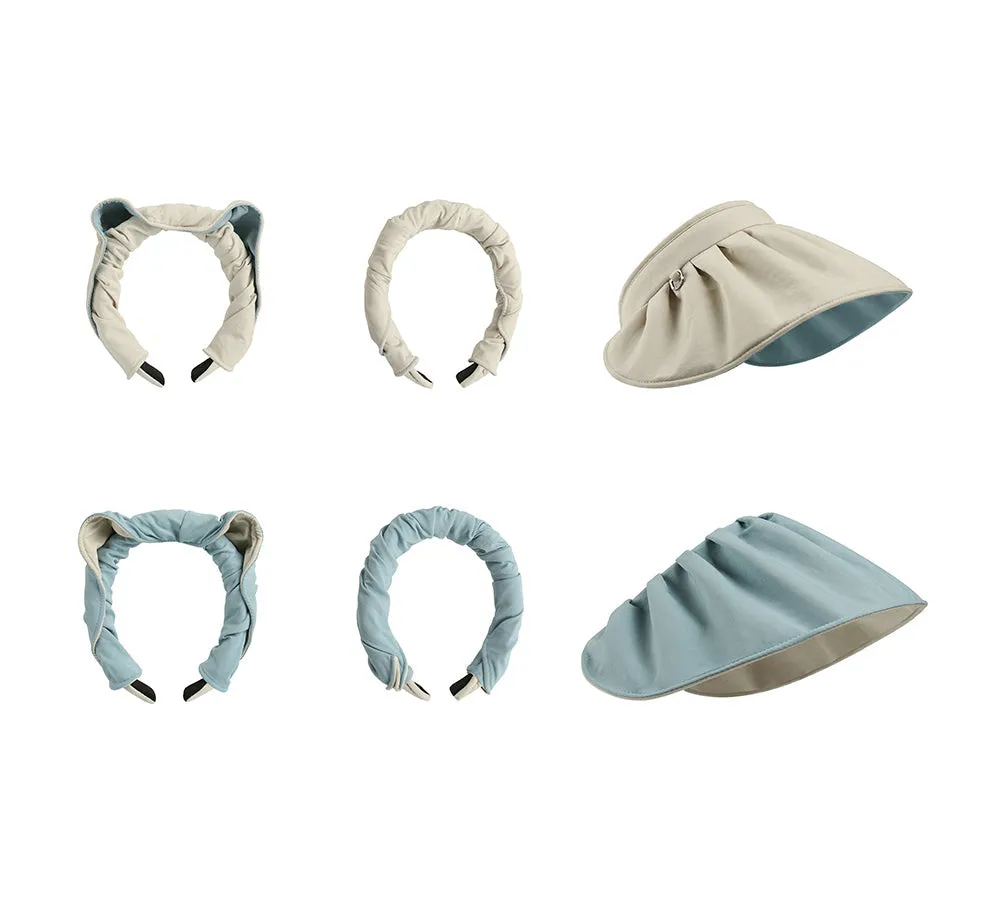 2 in 1 Visor Reversible Wide Brim Headband Foldable Cap Lavinia