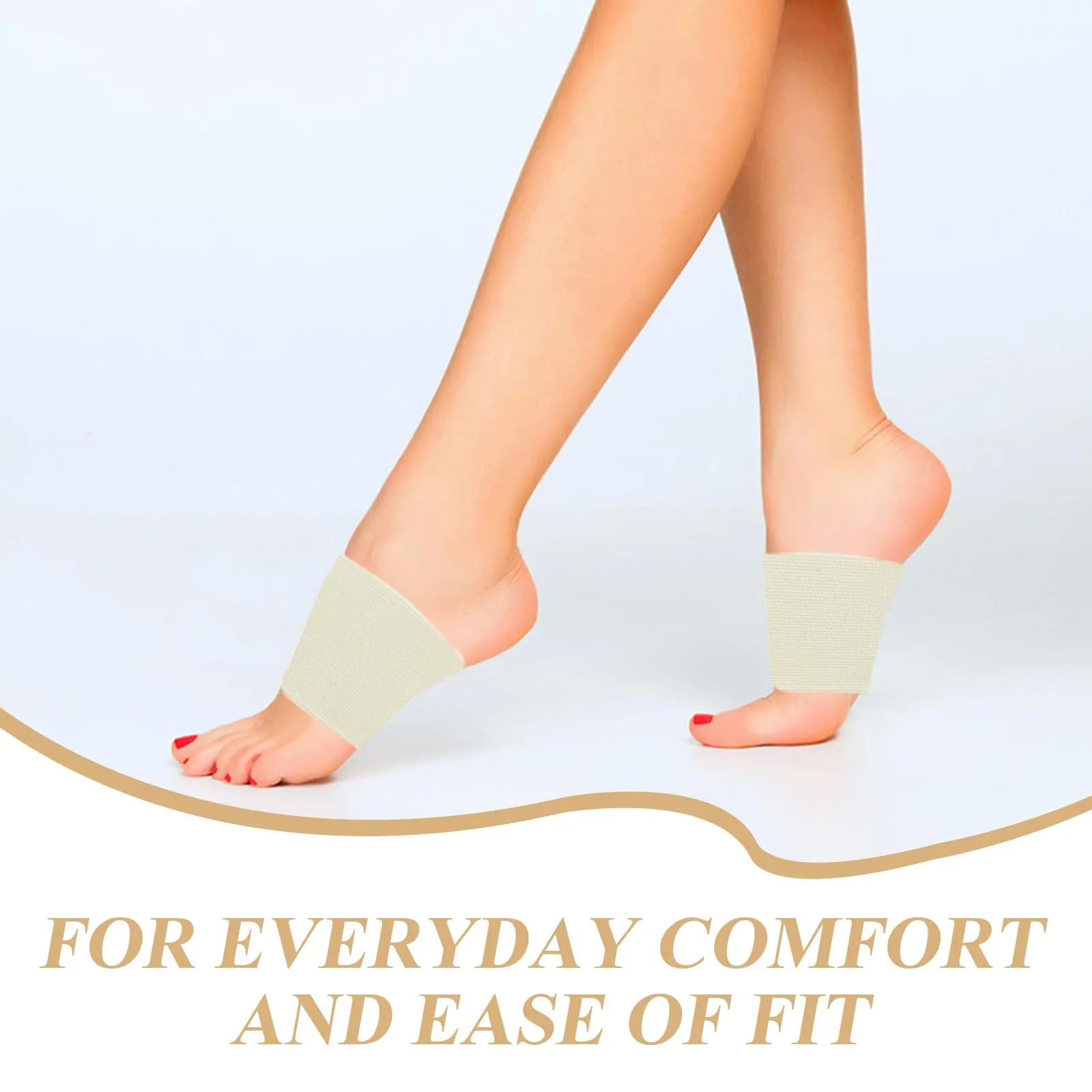 2 pairs of arch support bandages, metatarsal foot bandage, heel spur bandage with gel pads to relieve flat foot pain, plantar fasciitis bandage, arch bandages for comfort and stability (L)
