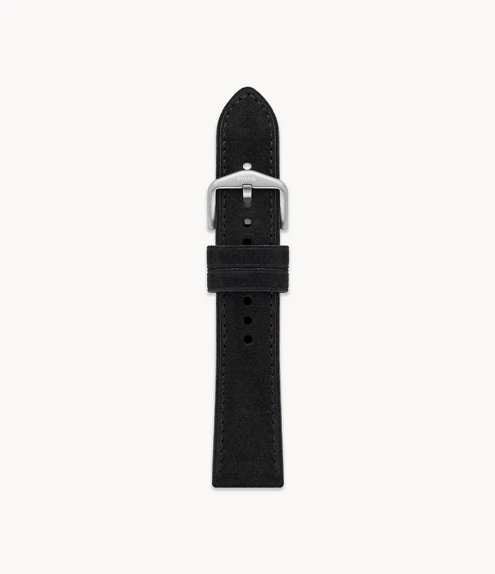 22mm Black Leather Strap