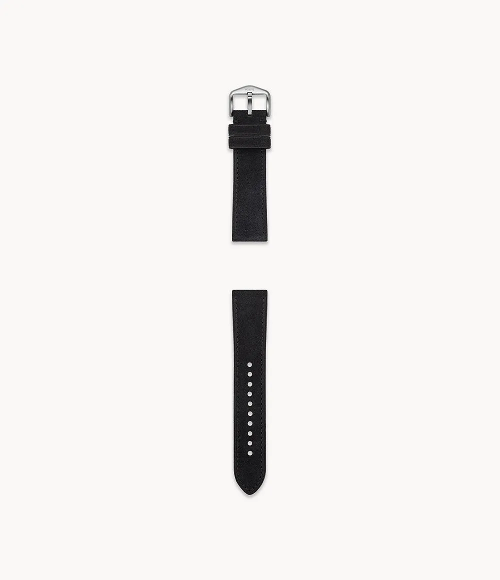 22mm Black Leather Strap