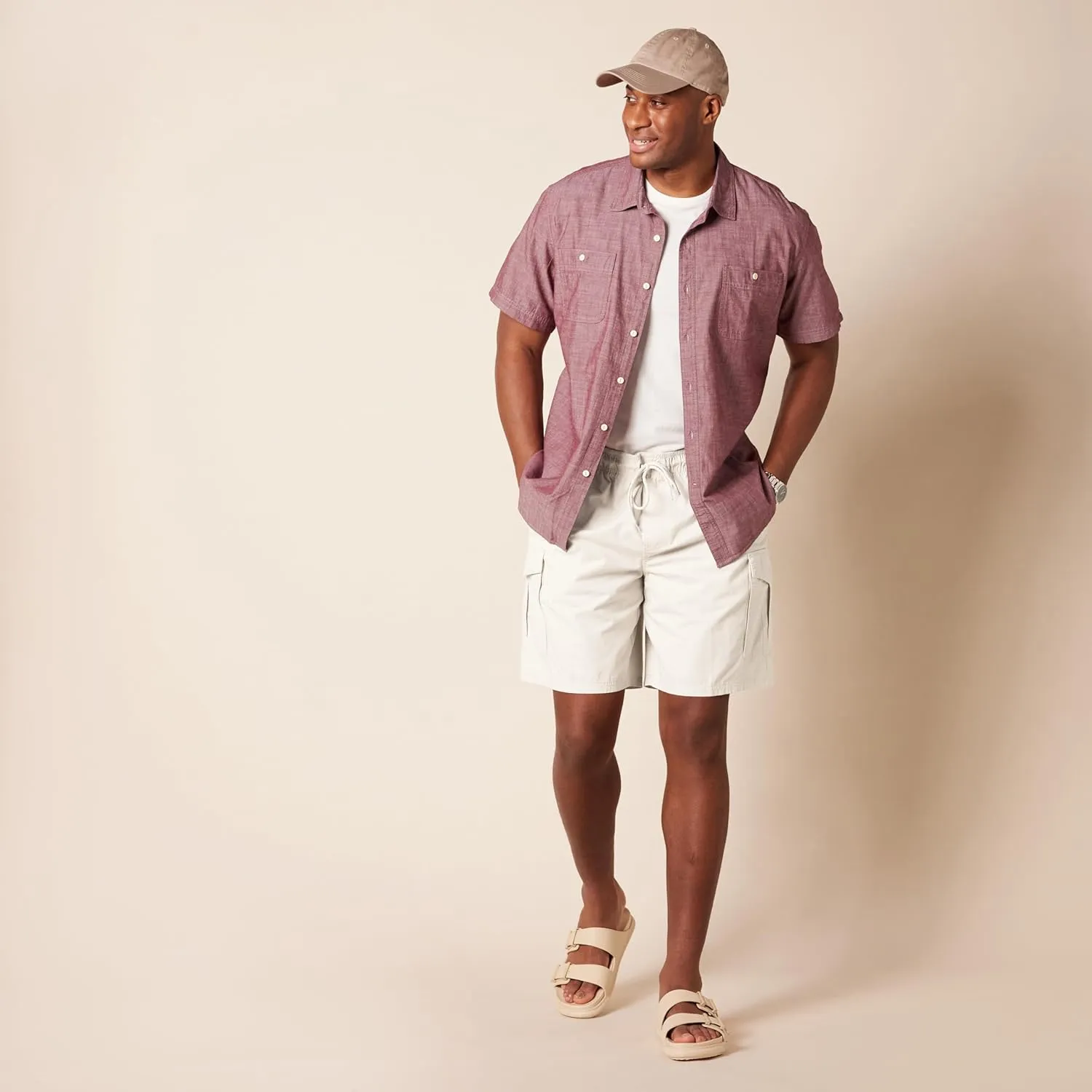 Amazon Essentials Men's 9" Elastic Waist Cargo Short