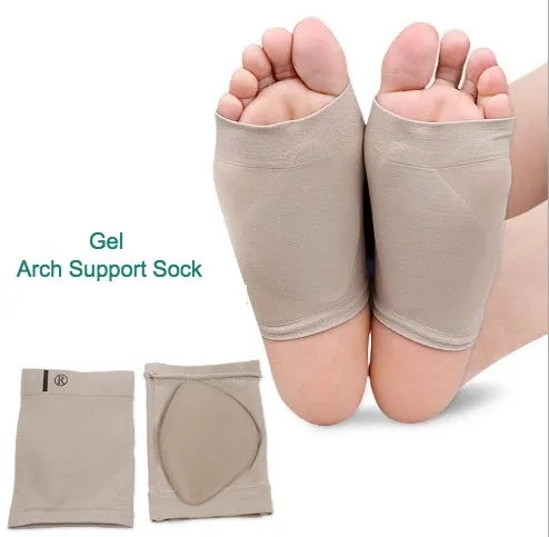 Arch support insole foot care soft gel arch support socks - 1 Pair