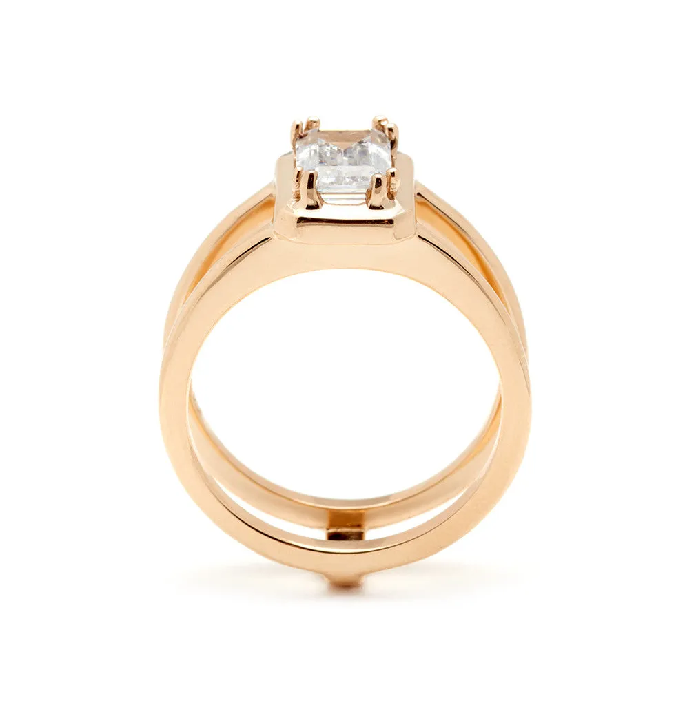 Attelage Ring - Yellow Gold & White Diamond (1.00ct)