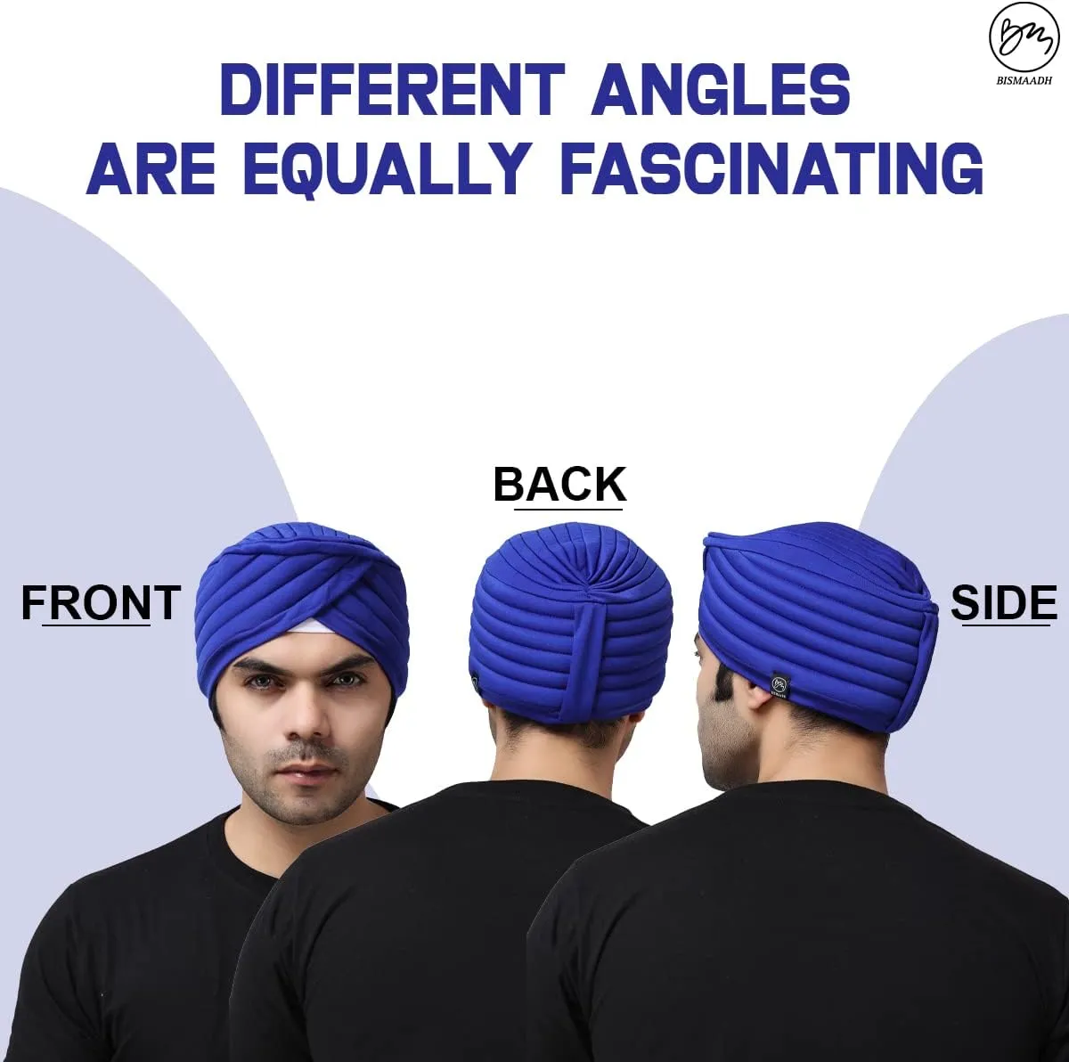 BISMAADH Sikh Tradition Readymade Turban, Dastar, Pagri, Beanie Head Cover for Men