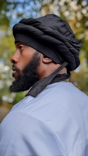 Black Turban Hat for Men DPH564PTM