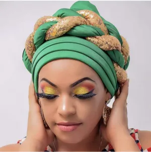 Briaded Turban headband Auto Geles Headtie Already Made