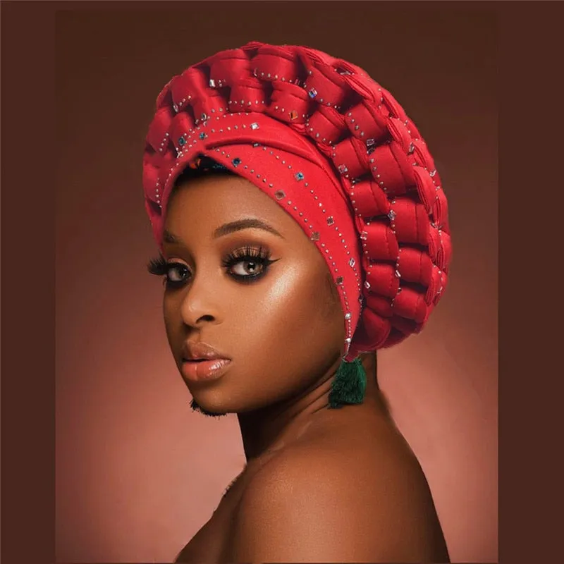 Briaded Turban headband Auto Geles Headtie Already Made