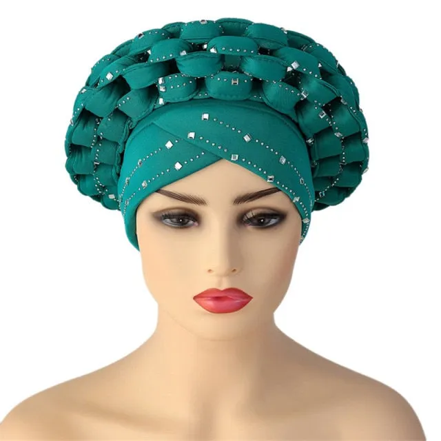 Briaded Turban headband Auto Geles Headtie Already Made