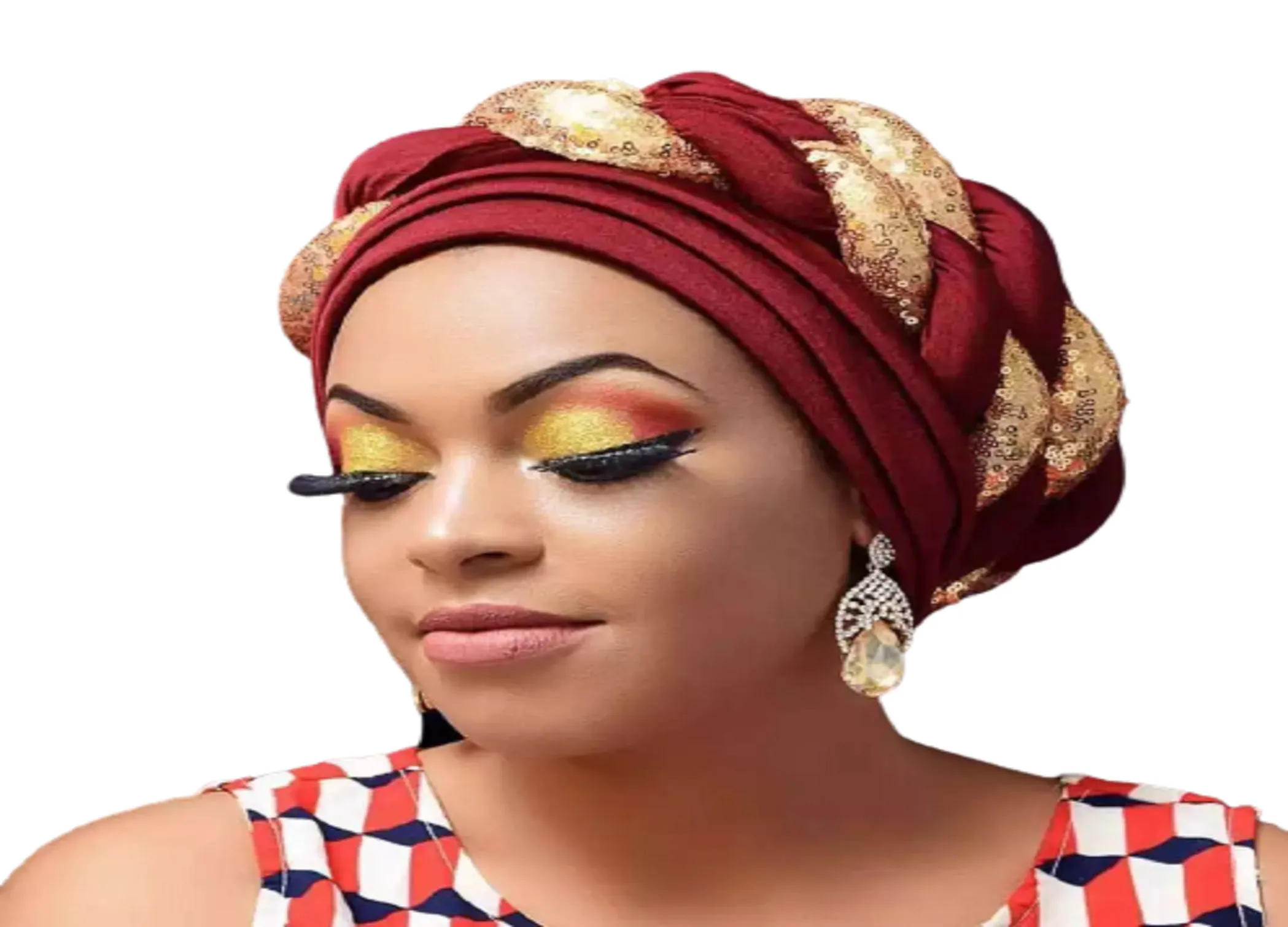 Briaded Turban headband Auto Geles Headtie Already Made