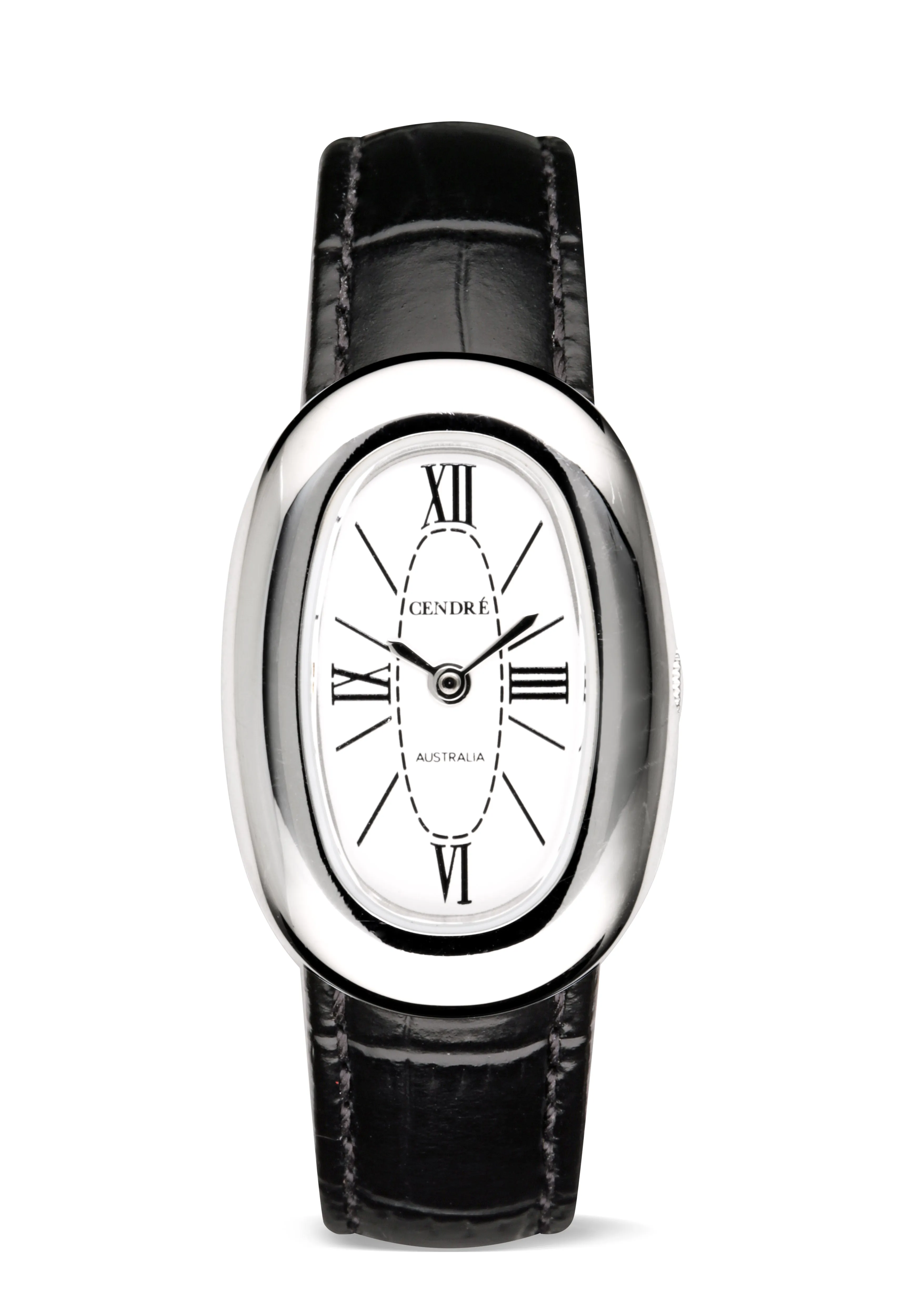 Bridgette Watch | Silver | Black Croc