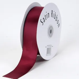 Burgundy - Satin Ribbon Single Face - ( W: 1/8 Inch | L: 100 Yards )
