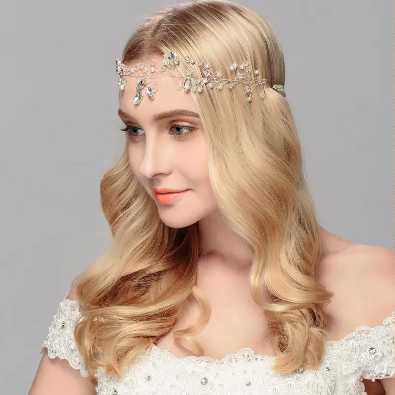 Delicate Lilly Ivory Pearl & Crystal Hair Vine Headband