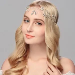 Delicate Lilly Ivory Pearl & Crystal Hair Vine Headband