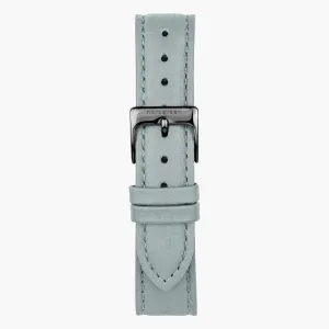 Dove Grey Vegan Leather Watch Strap - Gun Metal - 36mm