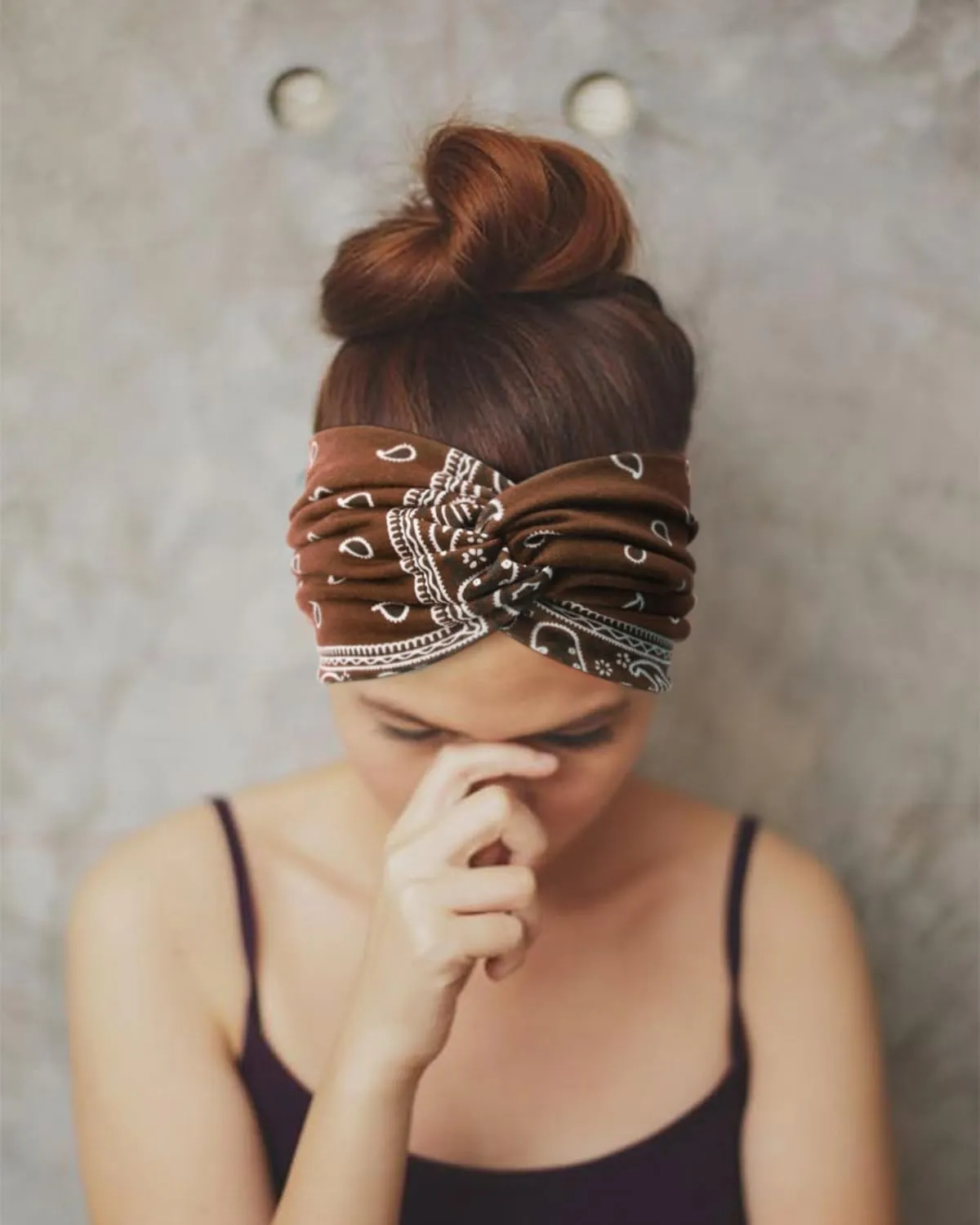 Extra Wide Headbands for Women Large Turban Headband Non Slip Boho Elastic Hairband Hair Twisted Knot Head Bands Accessories