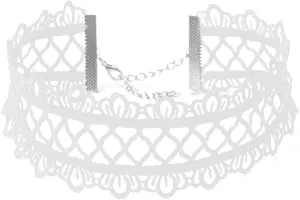 FORUBUS Vintage Lace Choker Necklace Sexy Lacery Voile Collar Necklace with Floral Ruffle for Women Lolita Costume Halloween Cosplay Jewelry