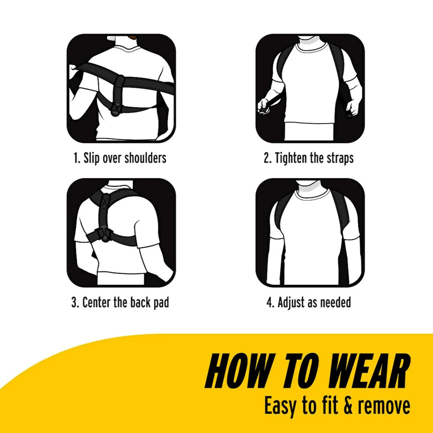 FUTURO Posture Corrector, Fits Men and Women, Helps Promote Better Posture, Back Support, Doctor Developed, Adjustable