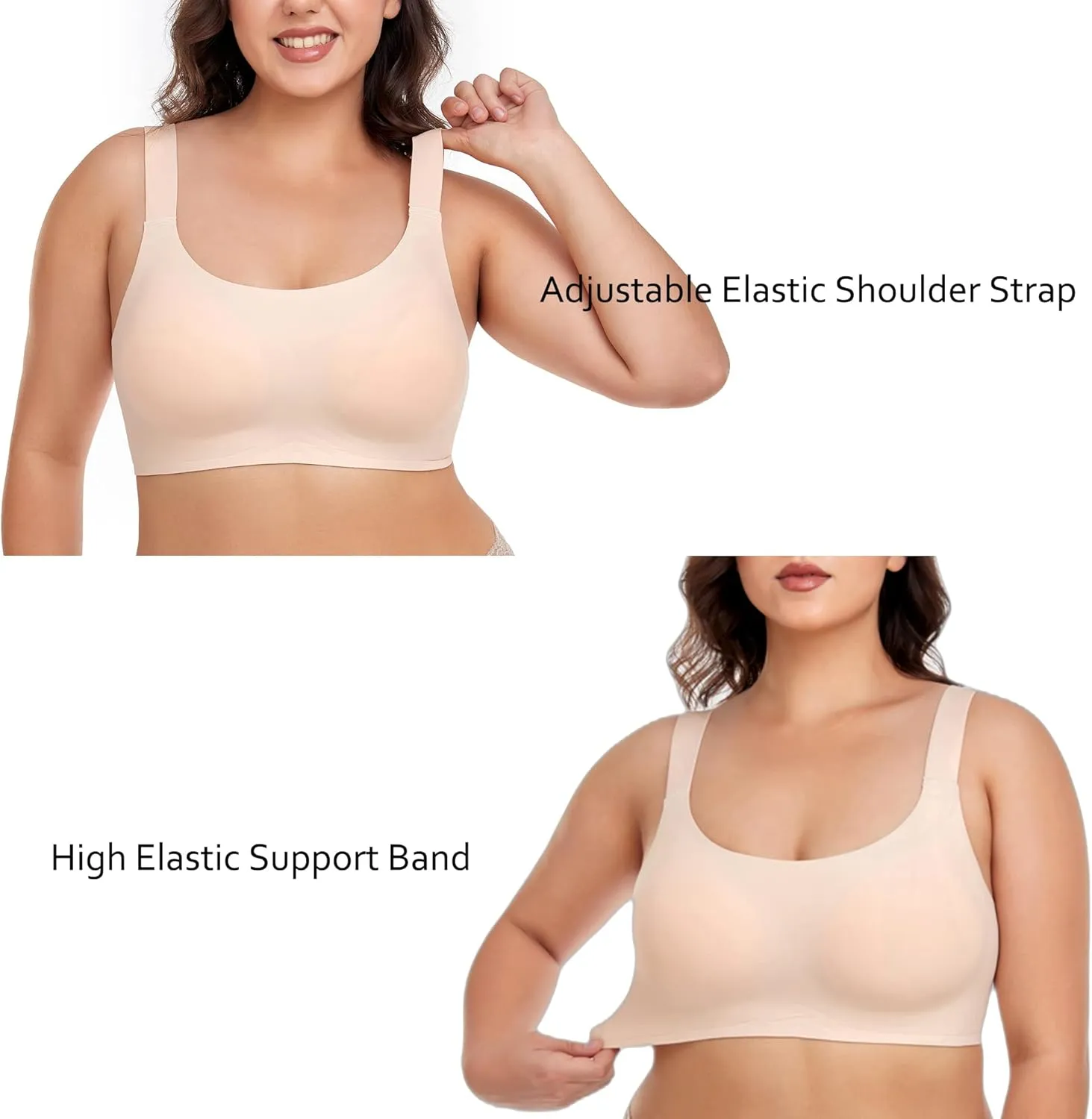 Gailife Womens Wireless Push Up Bras for Women No Underwire Seamless Full Coverage Supportive T Shirt Everyday Bras