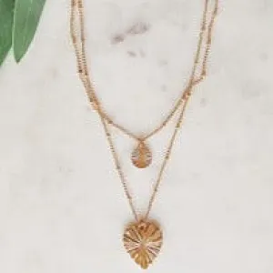 Heart Layered Necklace-Gold