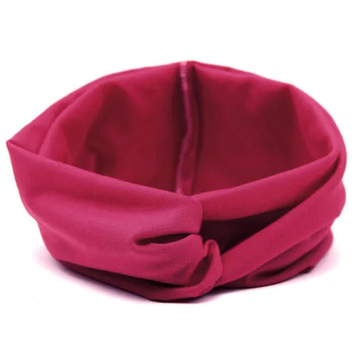 Hot Women Cotton Turban Twist Knot Head Wrap Headband Twisted Knotted Hair Band