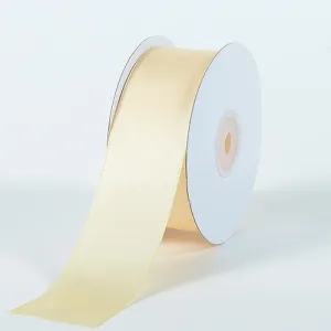 Ivory - Satin Ribbon Wired Edge - ( W: 2-1/2 Inch | L: 25 Yards )