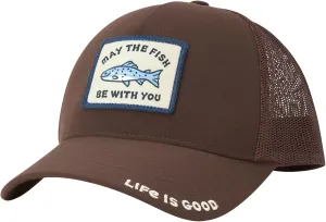 Life is Good Men's Trucker Hat - Mesh-Back Logo Patch Adjustable Baseball Cap