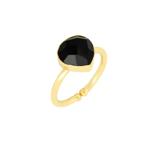 Lily Ring Black Onyx