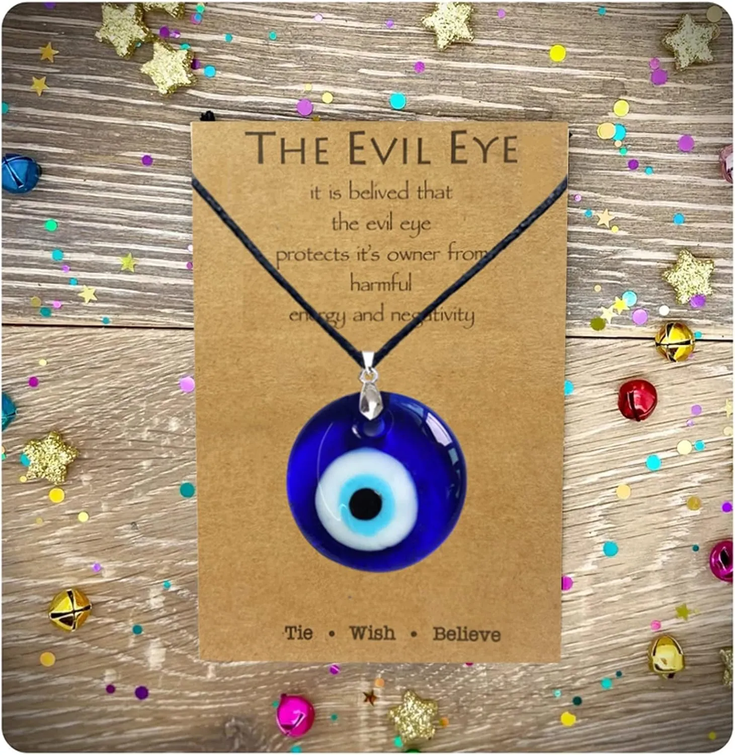Long tiantian Evil Eye Necklace for Women Men Protection Necklaces Leather Rope Glass Evil Eye Pendant Neckaces Inspirational Jewelry for Women Trendy Lucky Amulet Necklace Gifts for Friends