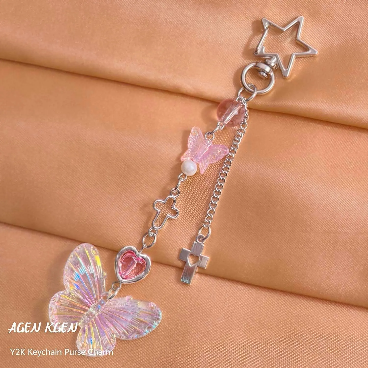 Novelty keychains Aesthetic Y2K Keychain Charms Stylish Keychains Accessories for Women Bag Purse Gifts