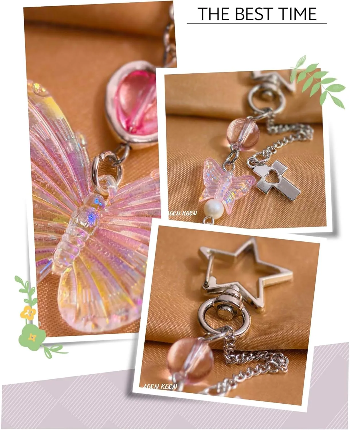 Novelty keychains Aesthetic Y2K Keychain Charms Stylish Keychains Accessories for Women Bag Purse Gifts
