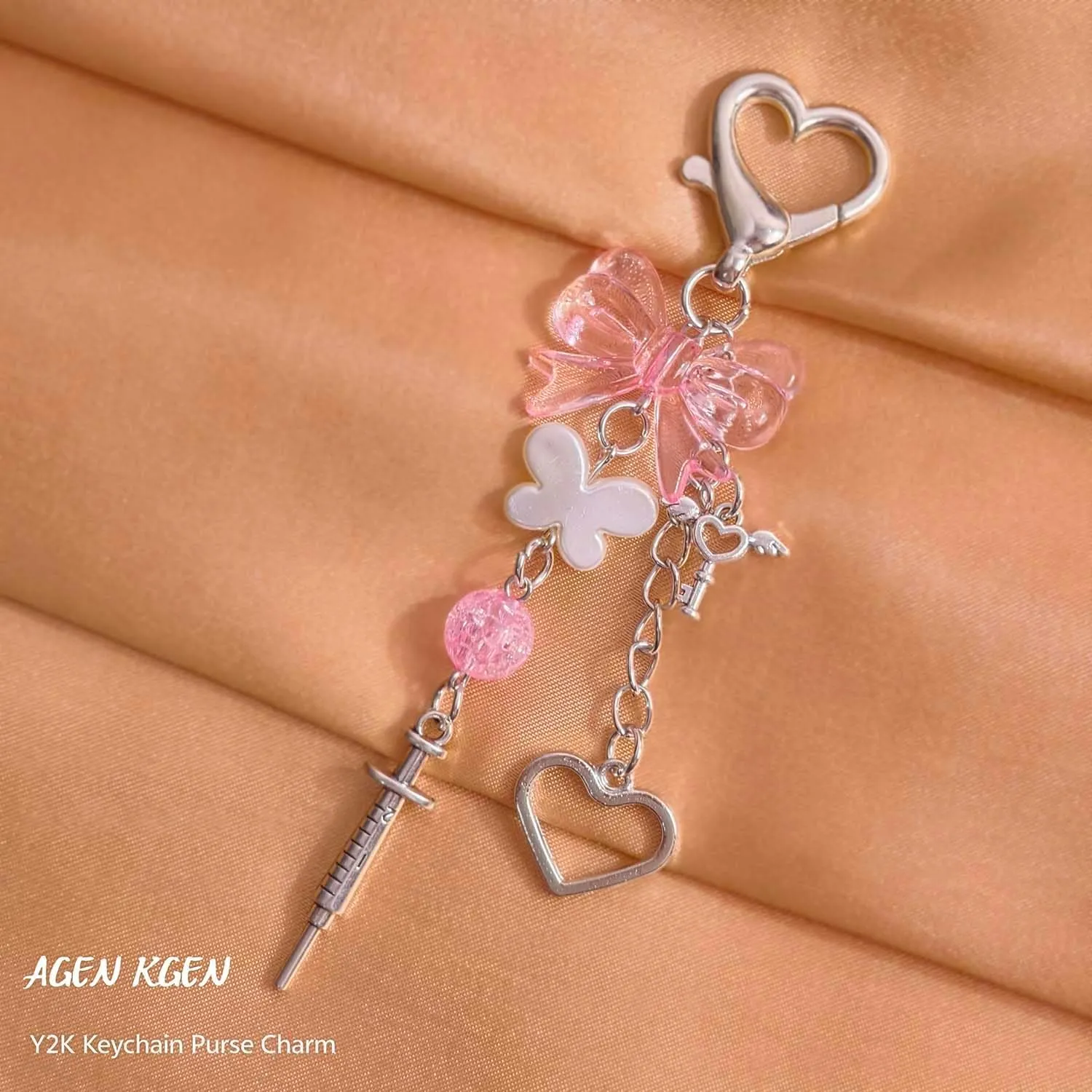 Novelty keychains Aesthetic Y2K Keychain Charms Stylish Keychains Accessories for Women Bag Purse Gifts