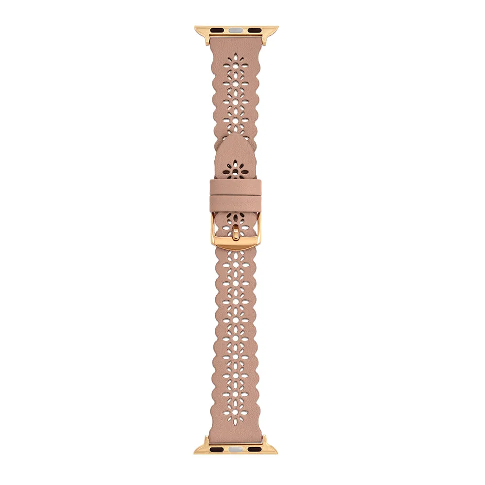 Nude Lace Leather Strap / Rose Gold Buckle - 38mm, 40mm