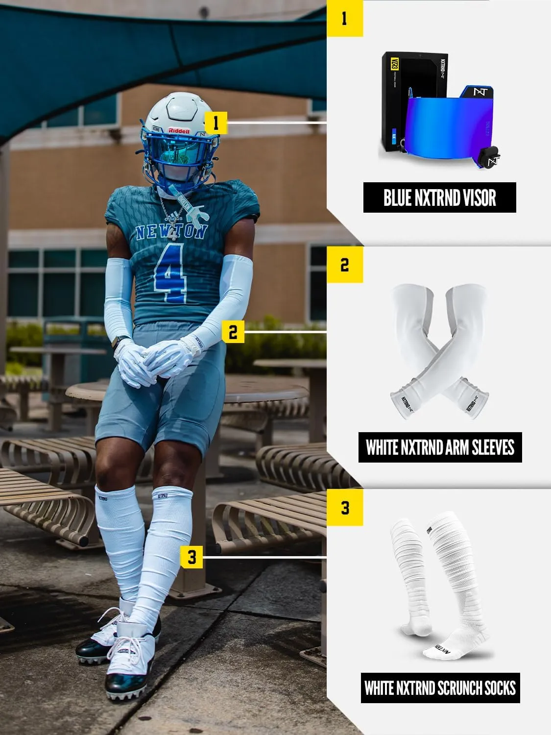 Nxtrnd Air-TEK Compression Arm Sleeves for Men, Breathable Football Pair