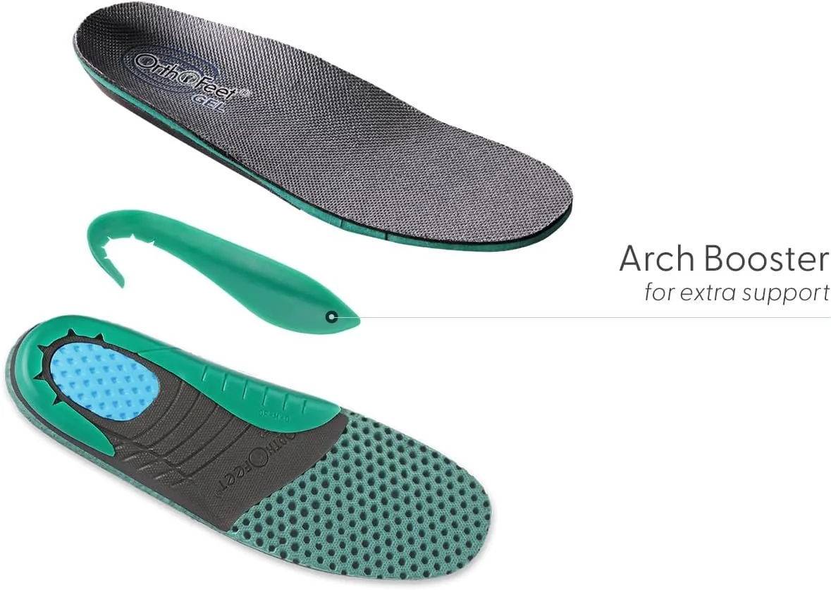Orthofeet Women's Orthotic Insoles with Arch Support for Plantar Fasciitis and Pain Relief, Size 7.5