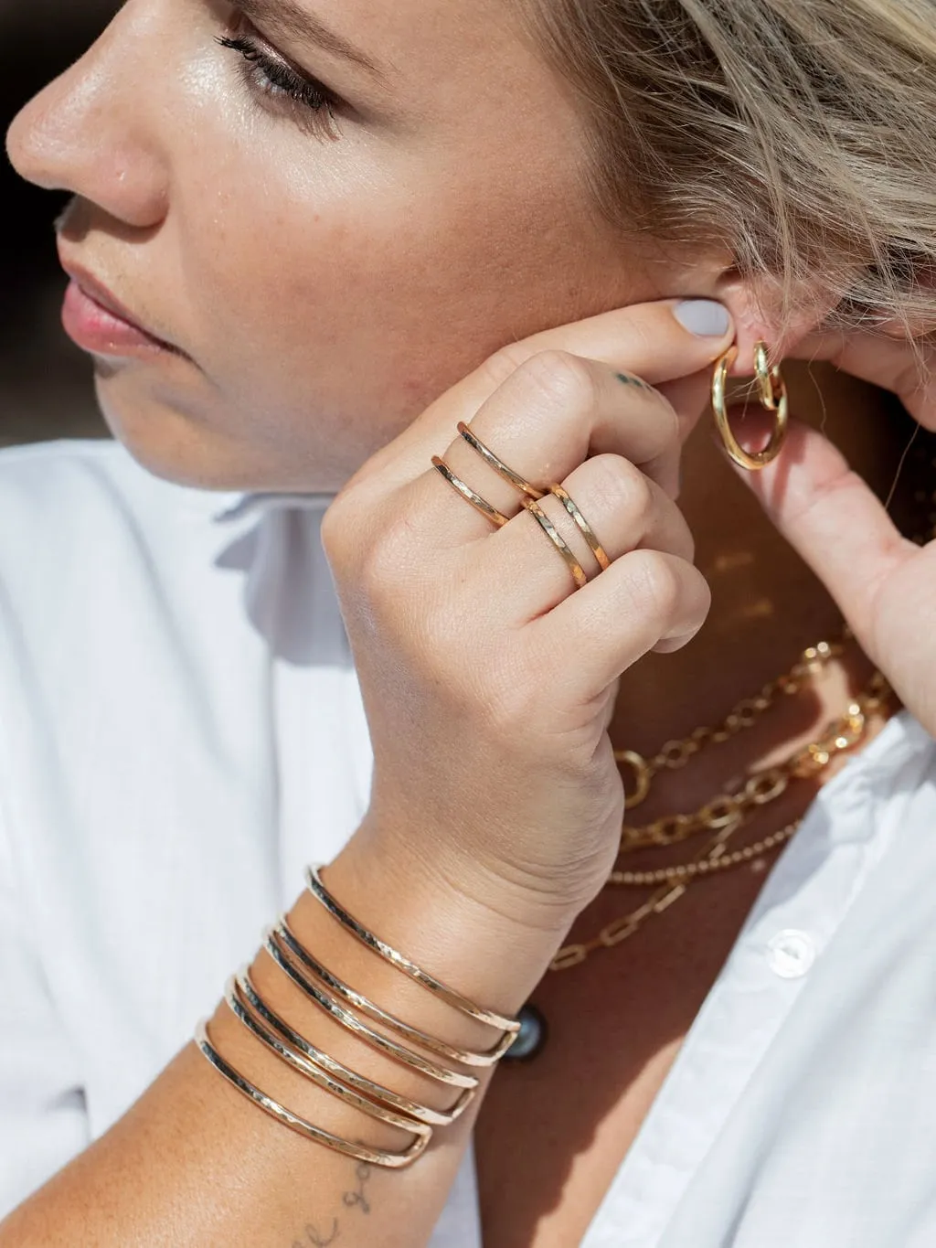 Perfect Large 18kt Gold Filled Huggie Hoop Earrings