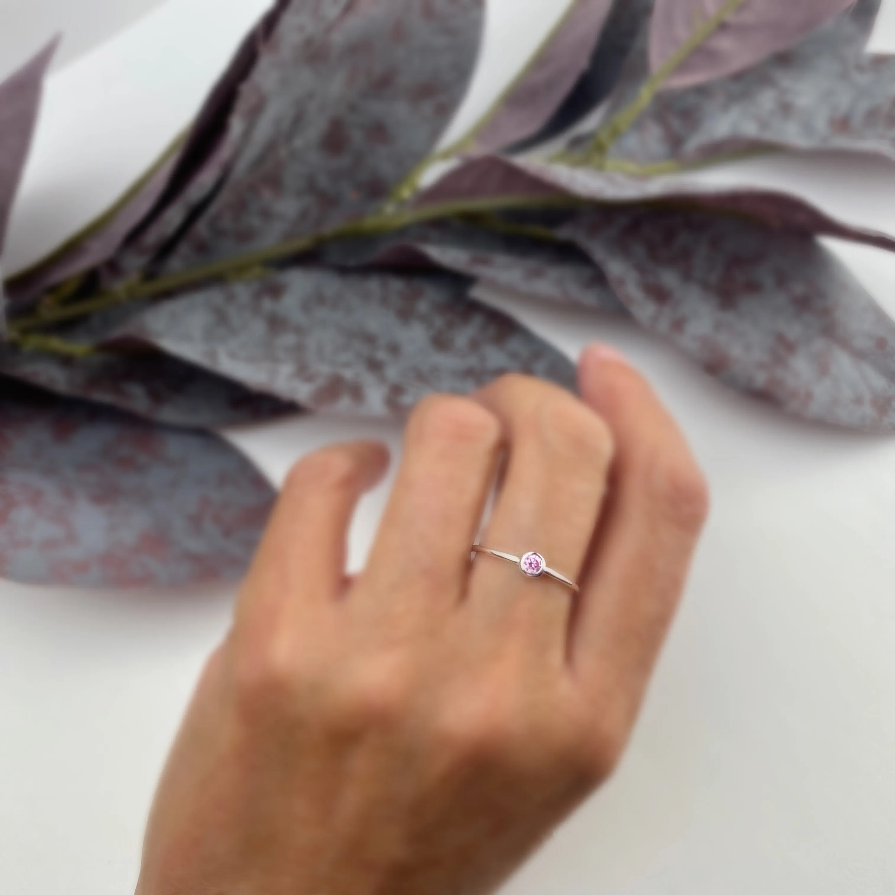 Pink Sparkle Ring (Oct) - SR2130