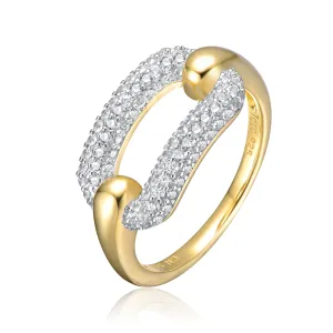 Pompidou CZ Dual Color Chain Ring