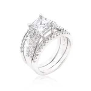 Princess Cut Triple Bridal Set