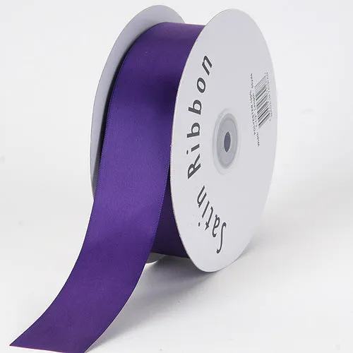 Purple - Satin Ribbon Single Face - ( W: 1/8 Inch | L: 100 Yards )