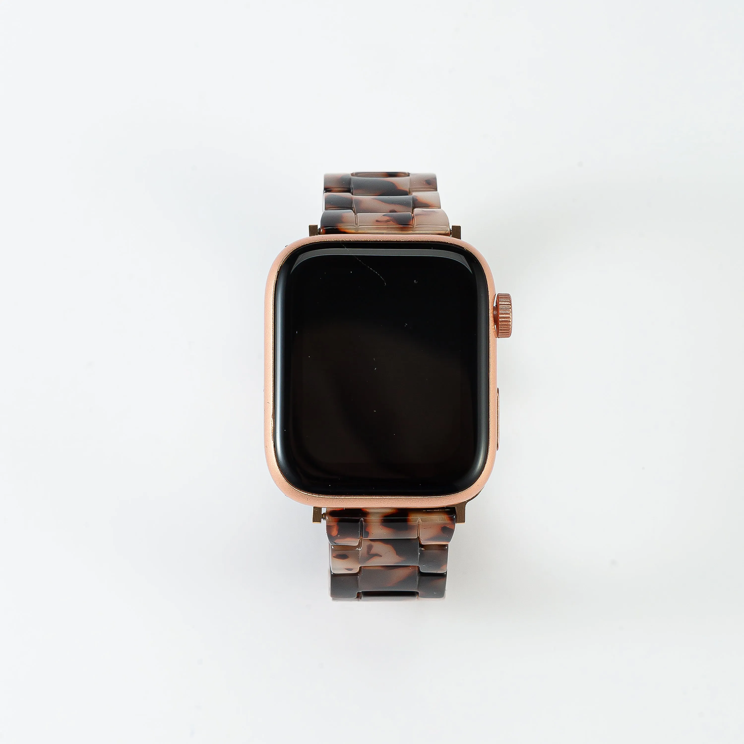 Resin Light Tortoise Strap / Rose Gold Buckle - 38mm, 40mm, 41mm