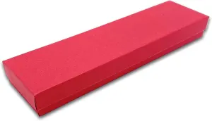 RJ Displays- 6 Pack Red Paper Cardboard Color Cotton Boxes Jewelry Bracelet, Watches, Necklace and Anklet Gift Displays 8" x 2" By RJ Displays (Red)