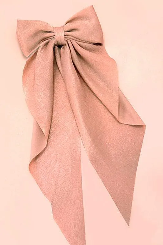 Satin Bow Ribbon Hair Clips