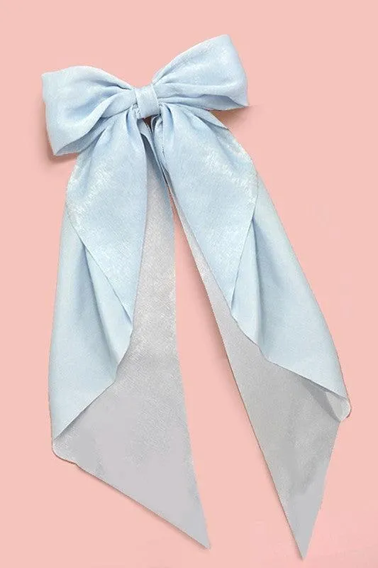 Satin Bow Ribbon Hair Clips