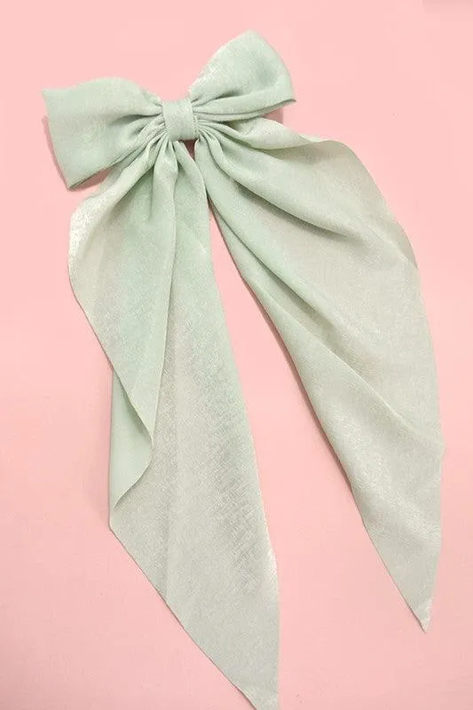 Satin Bow Ribbon Hair Clips