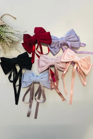 Satin Ribbon Bow Clip
