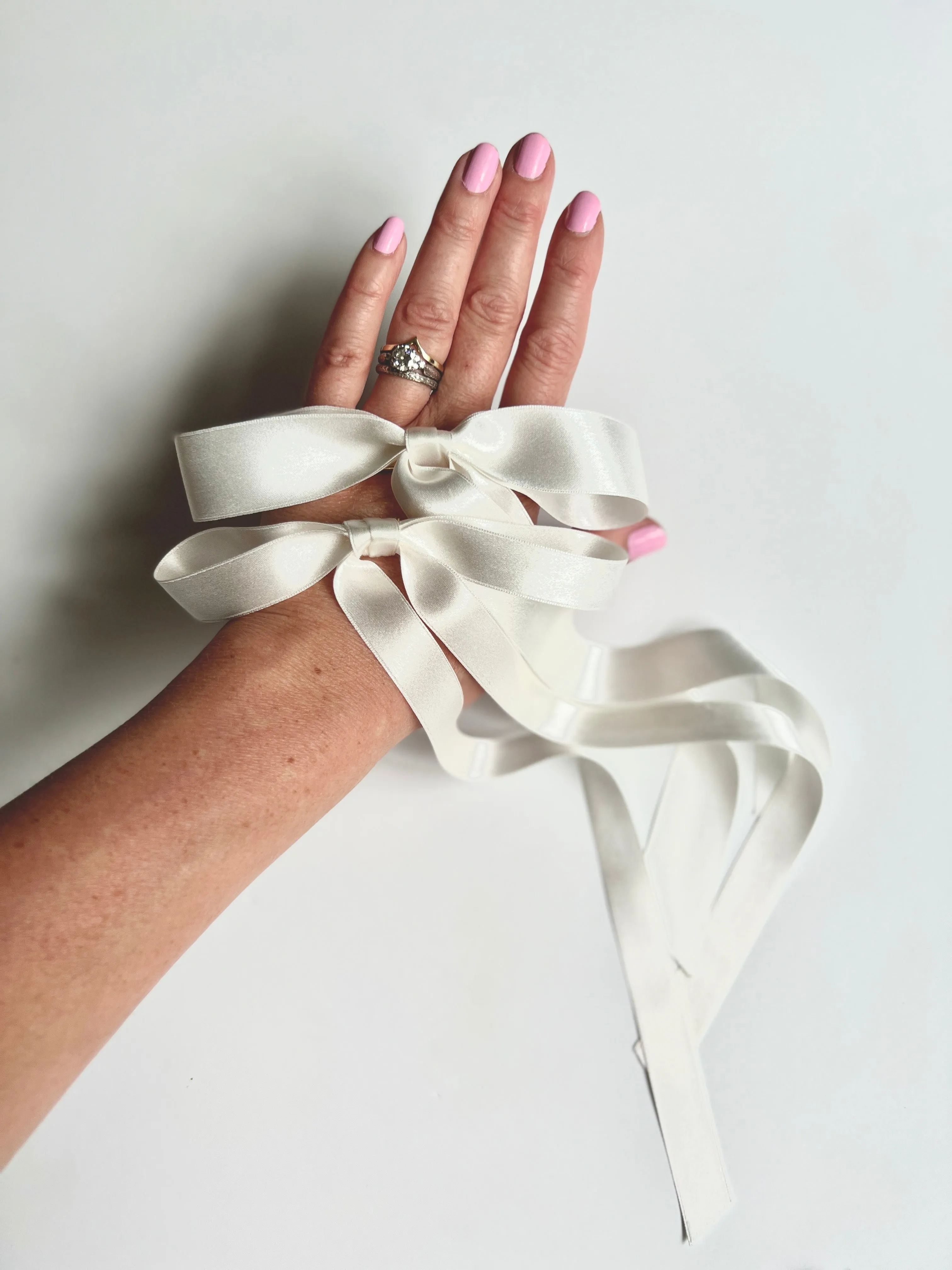 Timeless Romantic Satin Long Bow | 100% Silk Satin | Luxury Designer Bridal Accessories | Made to Order