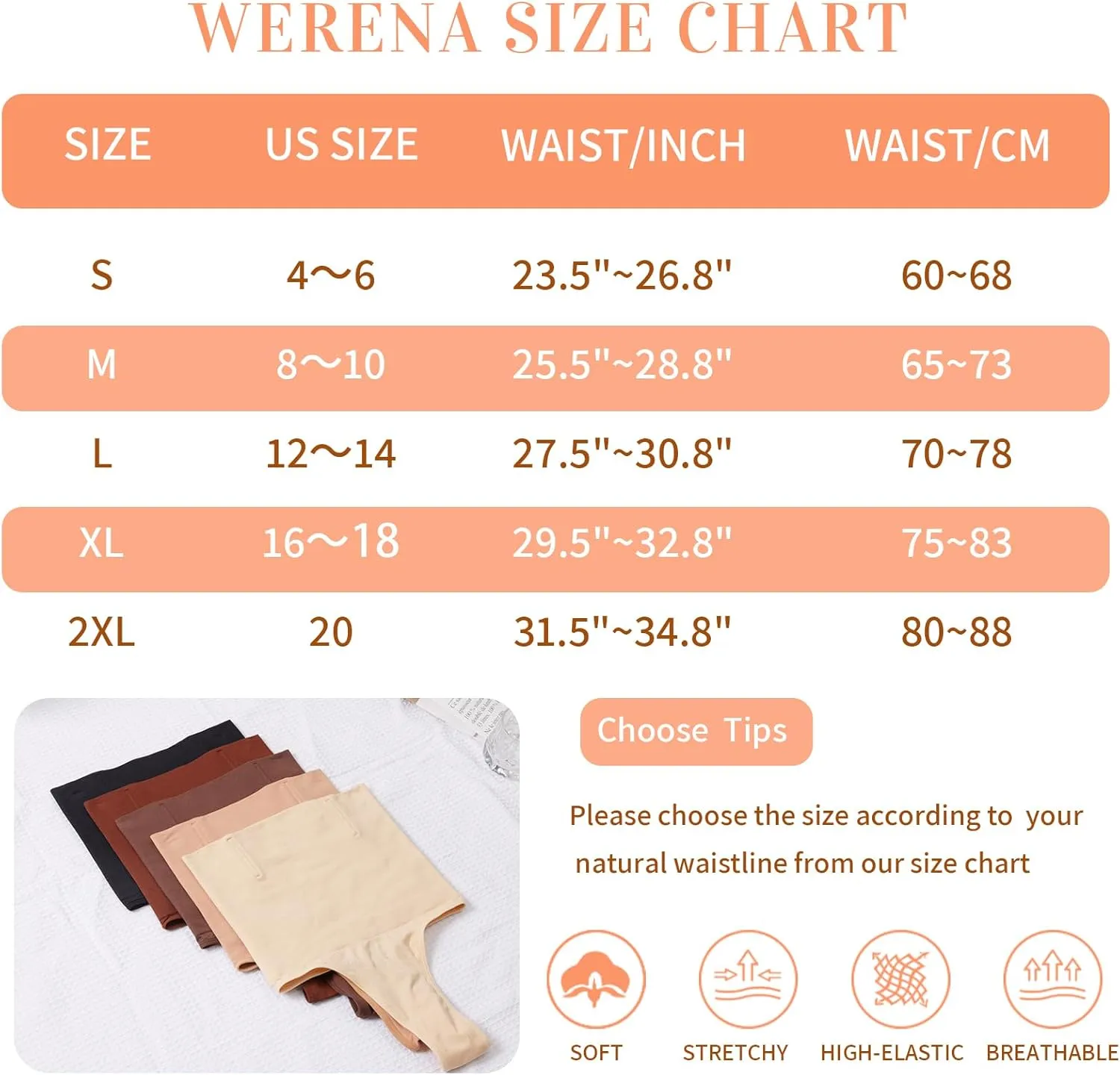 Tummy Control Thong Shapewear for Women High Waisted Body Shaper Panties Shaping Thong Girdle Underwear