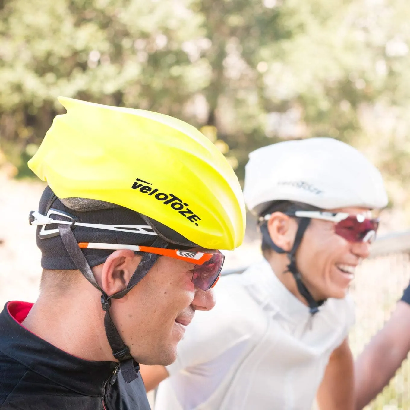 veloToze Cycling Helmet Cover, fits Most Bike Helmets - Keeps Wind, rain and Sun Away from Head; Bright Colors for Visibility
